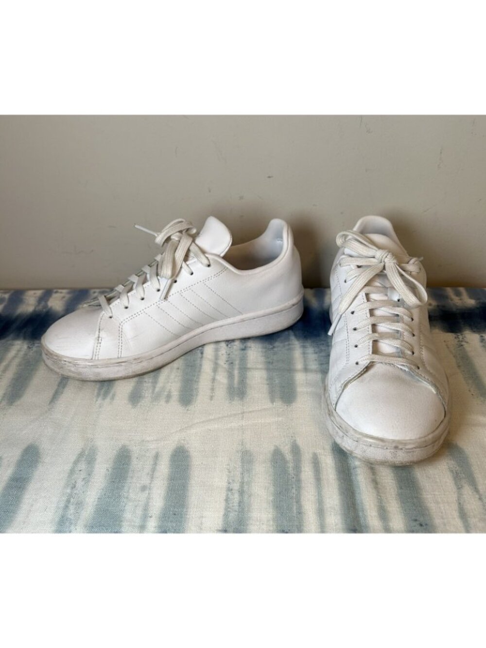 Adidas Neo Women's Cloudfoam Memory Shoes Size 7.5 White Blue 7 1/2 Sneakers - Picture 4 of 12